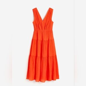 H&M Tiered Dress Orange XS NWT